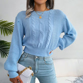 Sleeve Knitted Plus Size Autumn Winter WomenFashion Sweater